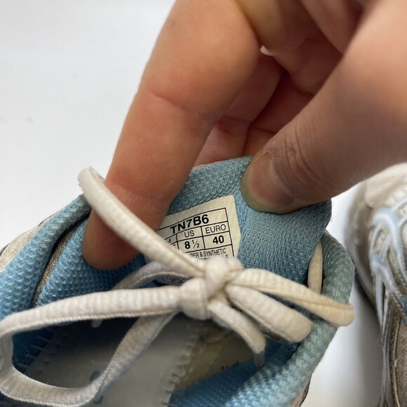 Y2K Asics Gel Frantic 2 Running Shoes Wom Sz 8.5 US Baly Blue / Gold Shox Read - Picture 13 of 14